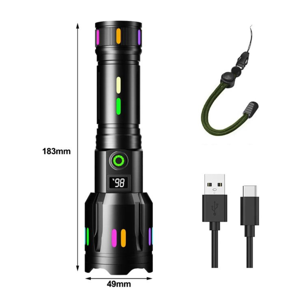 LED-Taschenlampe | Hell Langlebig Wiederaufladbar Robust Kompakt Zuverlässig-Luzern Mode