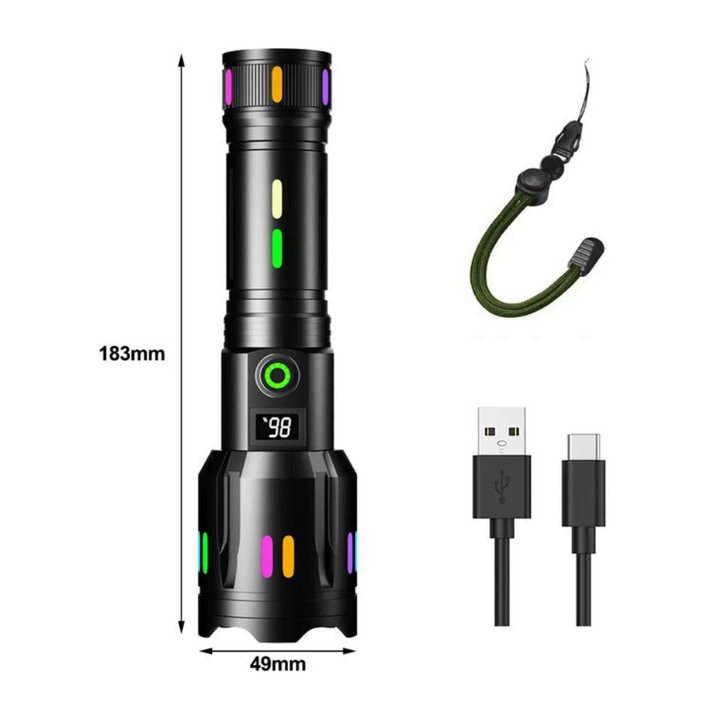 LED-Taschenlampe | Hell Langlebig Wiederaufladbar Robust Kompakt Zuverlässig-Luzern Mode