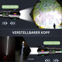 LED-Taschenlampe | Hell Langlebig Wiederaufladbar Robust Kompakt Zuverlässig-Luzern Mode