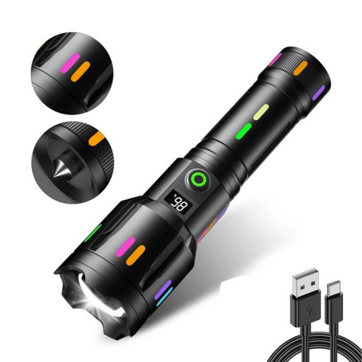 LED-Taschenlampe | Hell Langlebig Wiederaufladbar Robust Kompakt Zuverlässig-Luzern Mode