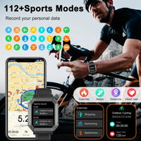 Herren Smartwatch | Fitness-Tracker | Militärstil | Wasserdicht | Telefonieren | Robust-Luzern Mode