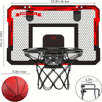 Mini-Basketballset | Indoor-Spielzeug Digitales Scoreboard Interaktiv-Luzern Mode