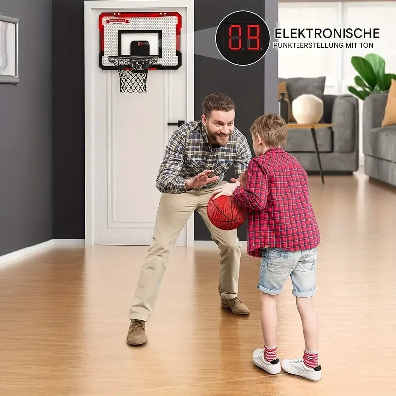 Mini-Basketballset | Indoor-Spielzeug Digitales Scoreboard Interaktiv-Luzern Mode