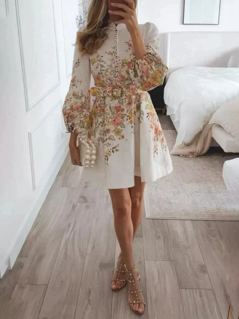 Blumenkleid Damen mit Blumenmuster - Elegantes Sommerkleid-Luzern Mode