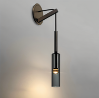 Wandleuchte | Minimalistisch | Rauchglas | Kupfer | Glas | Metall | LED-Luzern Mode