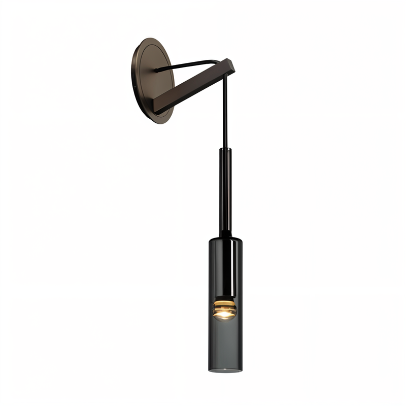 Wandleuchte | Minimalistisch | Rauchglas | Kupfer | Glas | Metall | LED-Luzern Mode