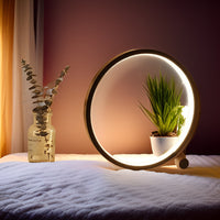 Runde Tischlampe | Dimmbar Stilvoll Langlebig LED Vielseitig USB-Luzern Mode