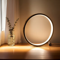 Runde Tischlampe | Dimmbar Stilvoll Langlebig LED Vielseitig USB-Luzern Mode