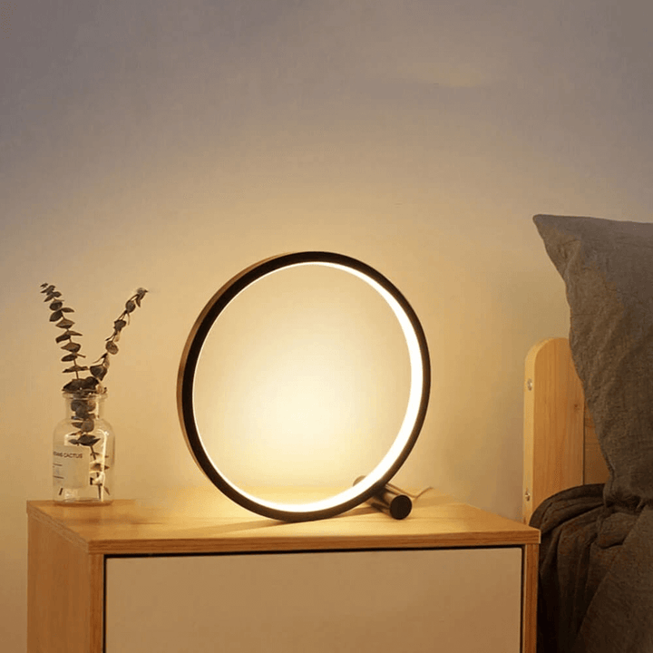 Runde Tischlampe | Dimmbar Stilvoll Langlebig LED Vielseitig USB-Luzern Mode