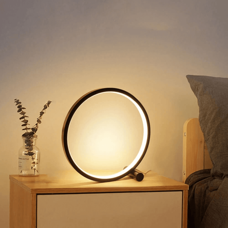 Runde Tischlampe | Dimmbar Stilvoll Langlebig LED Vielseitig USB-Luzern Mode