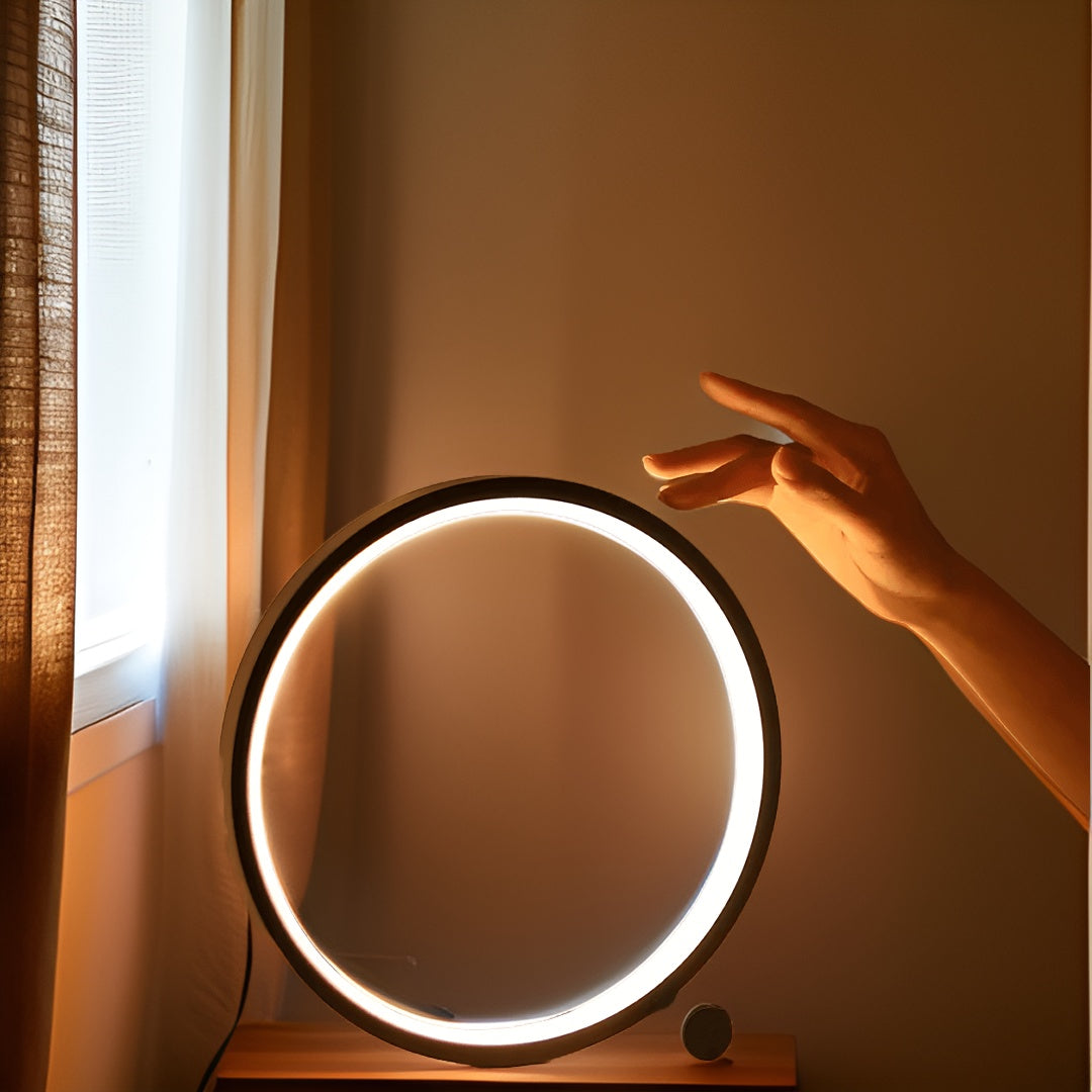 Runde Tischlampe | Dimmbar Stilvoll Langlebig LED Vielseitig USB-Luzern Mode