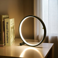 Runde Tischlampe | Dimmbar Stilvoll Langlebig LED Vielseitig USB-Schwarz-Kaltweiß-Aanraking-Luzern Mode