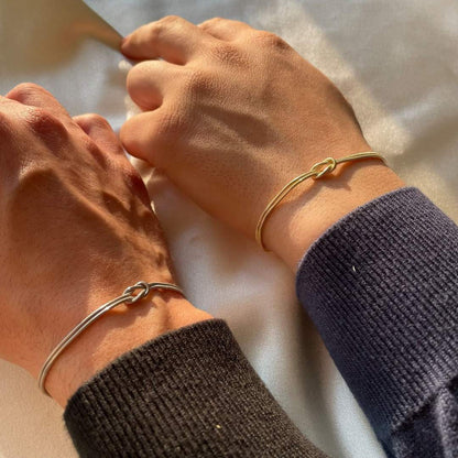 Armband mit Knoten Design | Minimalistisch | Verstellbar | Silber-Luzern Mode