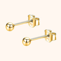 Ohrstecker | Schmuck Ohrringe Silber Langlebig Gold Kompakt Stilvoll-2 mm-18K vergoldet-Luzern Mode