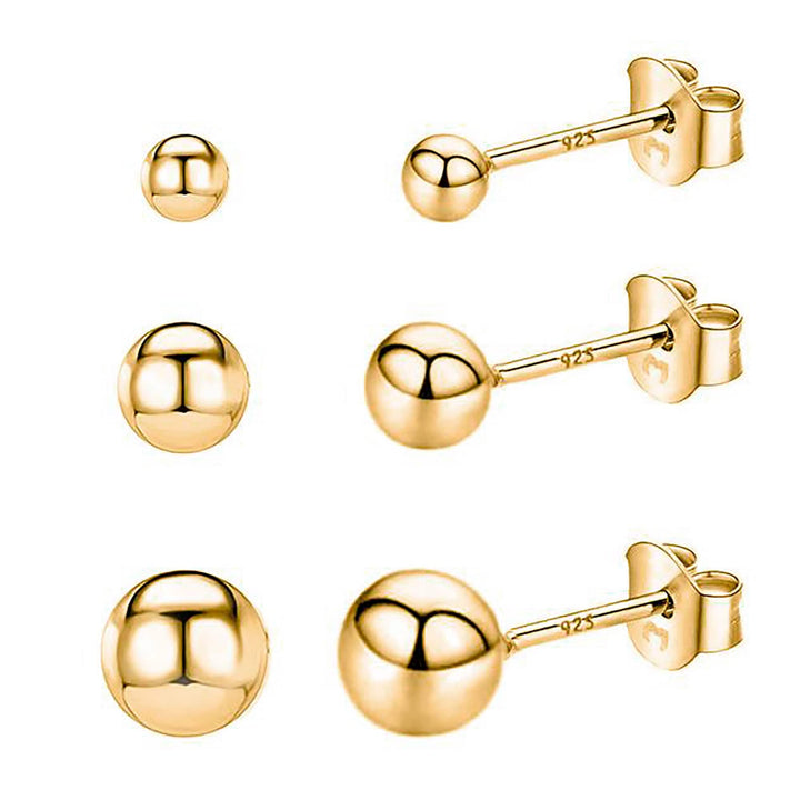 Ohrstecker | Schmuck Ohrringe Silber Langlebig Gold Kompakt Stilvoll-Set (Alle maten)-18K vergoldet-Luzern Mode