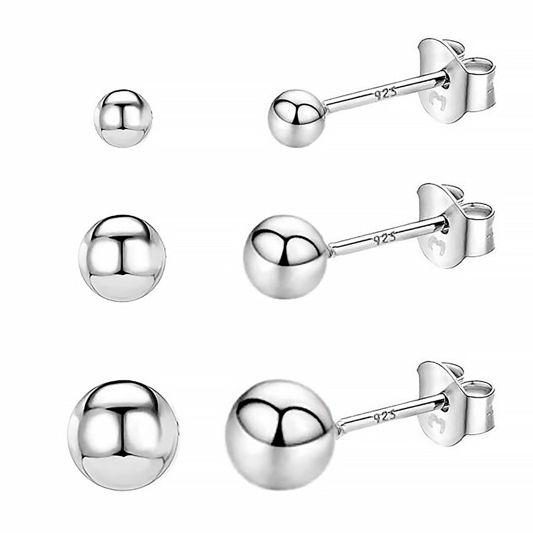 Ohrstecker | Schmuck Ohrringe Silber Langlebig Gold Kompakt Stilvoll-Set (Alle maten)-Silber-Luzern Mode