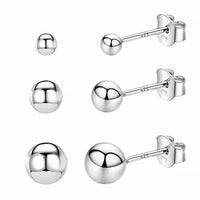 Ohrstecker | Schmuck Ohrringe Silber Langlebig Gold Kompakt Stilvoll-Set (Alle maten)-Silber-Luzern Mode