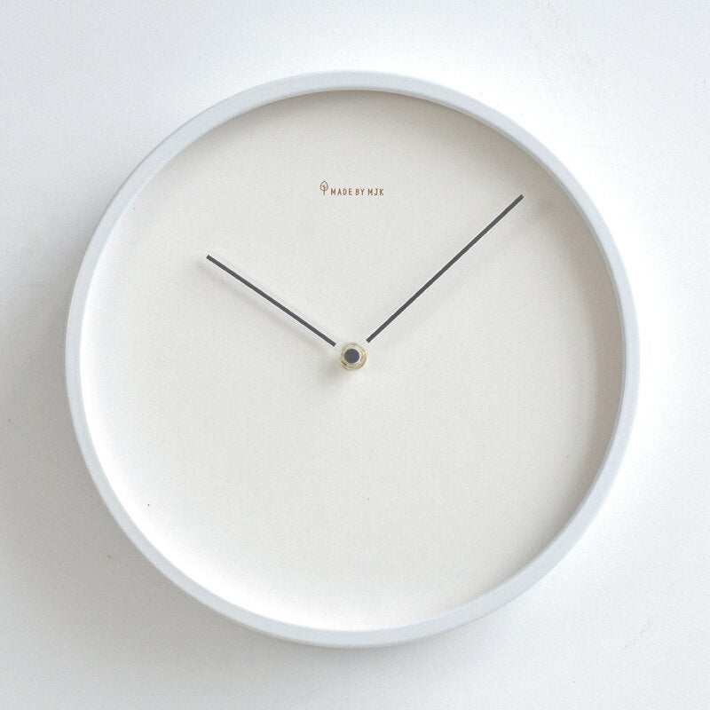 Wanduhr | Rund | Minimalistisch | Skandinavisches Design | Kunststoff-Grau-25cm-Luzern Mode