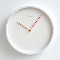 Wanduhr | Rund | Minimalistisch | Skandinavisches Design | Kunststoff-Rot-25cm-Luzern Mode