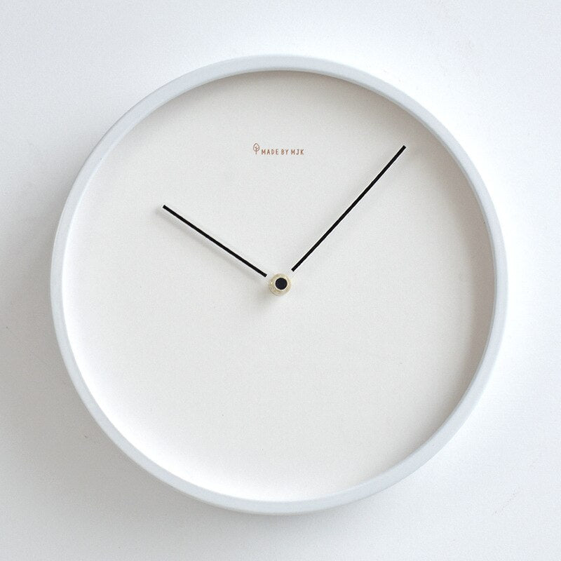 Wanduhr | Rund | Minimalistisch | Skandinavisches Design | Kunststoff-Schwarz-25cm-Luzern Mode