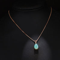 Halskette für Damen | Opal | Roségold | Silber | Edelstein-Luzern Mode