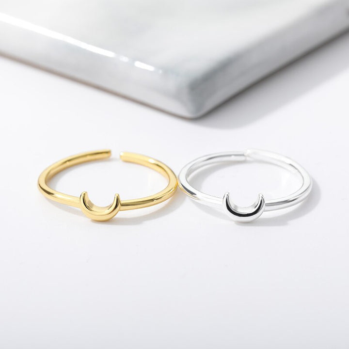 Halbmond Ring | Verstellbar Stilvoll Luxus Minimalistisch Langlebig-Luzern Mode
