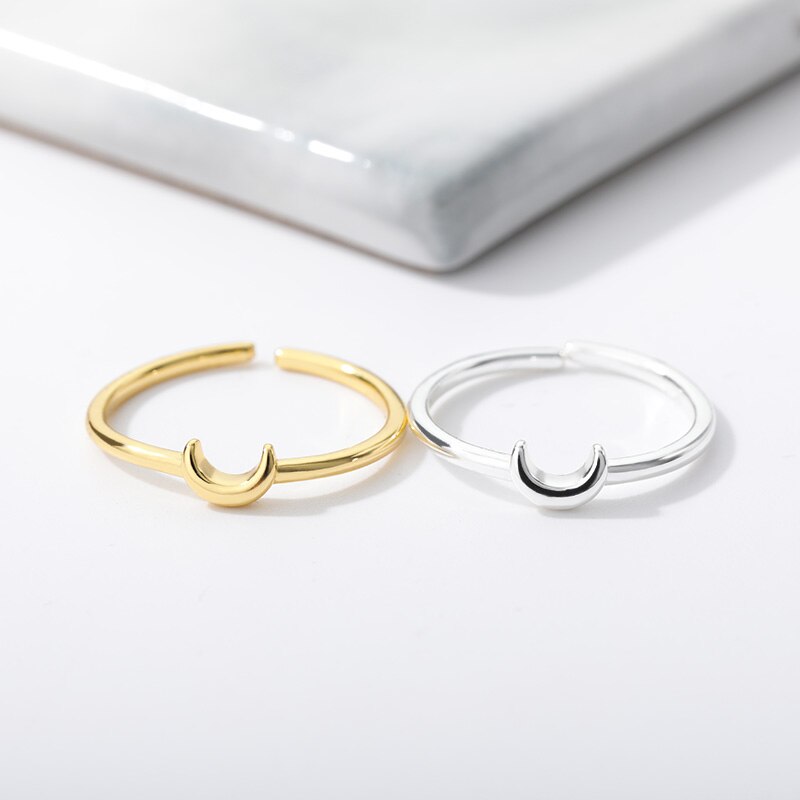 Halbmond Ring | Verstellbar Stilvoll Luxus Minimalistisch Langlebig-Luzern Mode