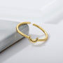 Halbmond Ring | Verstellbar Stilvoll Luxus Minimalistisch Langlebig-Gold-Luzern Mode