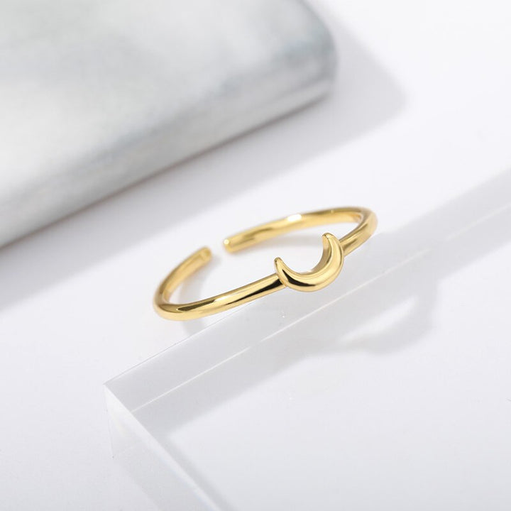 Halbmond Ring | Verstellbar Stilvoll Luxus Minimalistisch Langlebig-Luzern Mode