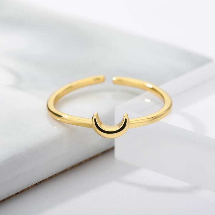Halbmond Ring | Verstellbar Stilvoll Luxus Minimalistisch Langlebig-Luzern Mode