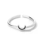 Halbmond Ring | Verstellbar Stilvoll Luxus Minimalistisch Langlebig-Zilber-Luzern Mode