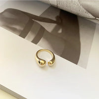 Damenring | Verstellbar Tropfenform Silber Gold 14K Stilvoll Einzigartig-Luzern Mode