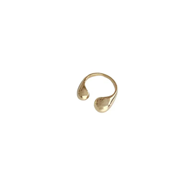 Damenring | Verstellbar Tropfenform Silber Gold 14K Stilvoll Einzigartig-Luzern Mode