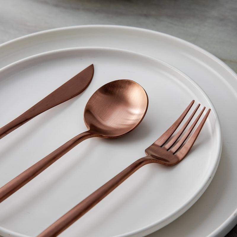 Besteckset | Minimalistisch Stilvoll Matt Langlebig Spülmaschinenfest-Luzern Mode