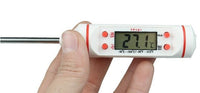Lebensmittelthermometer | Digital | Universal | Celsius & Fahrenheit | Edelstahl-Weiß-Luzern Mode