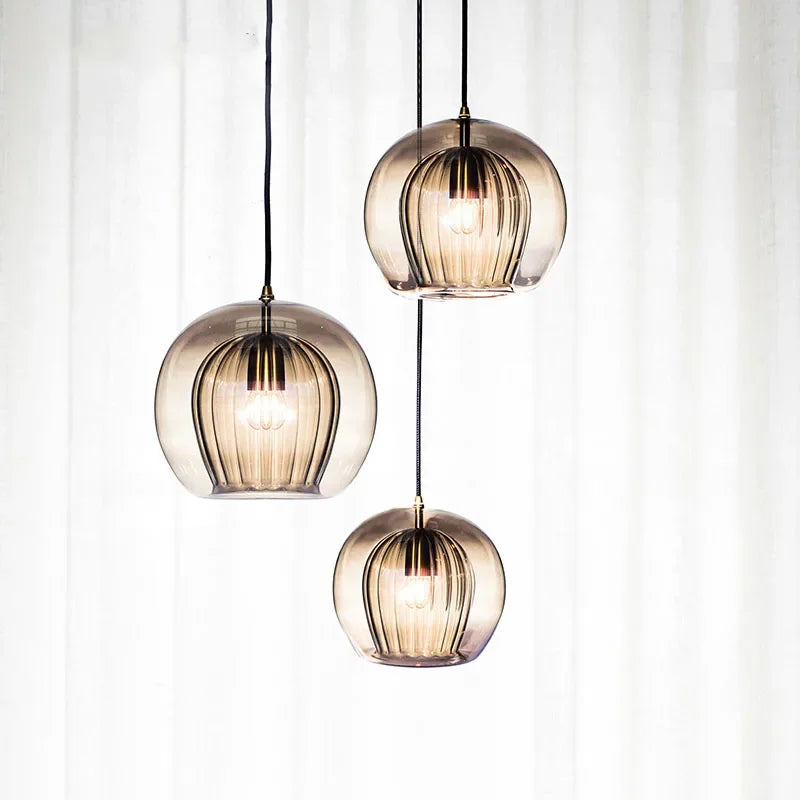 Hängeleuchte | Modern Glas Aluminium Stilvoll Elegant Einzigartig Vielseitig-Luzern Mode