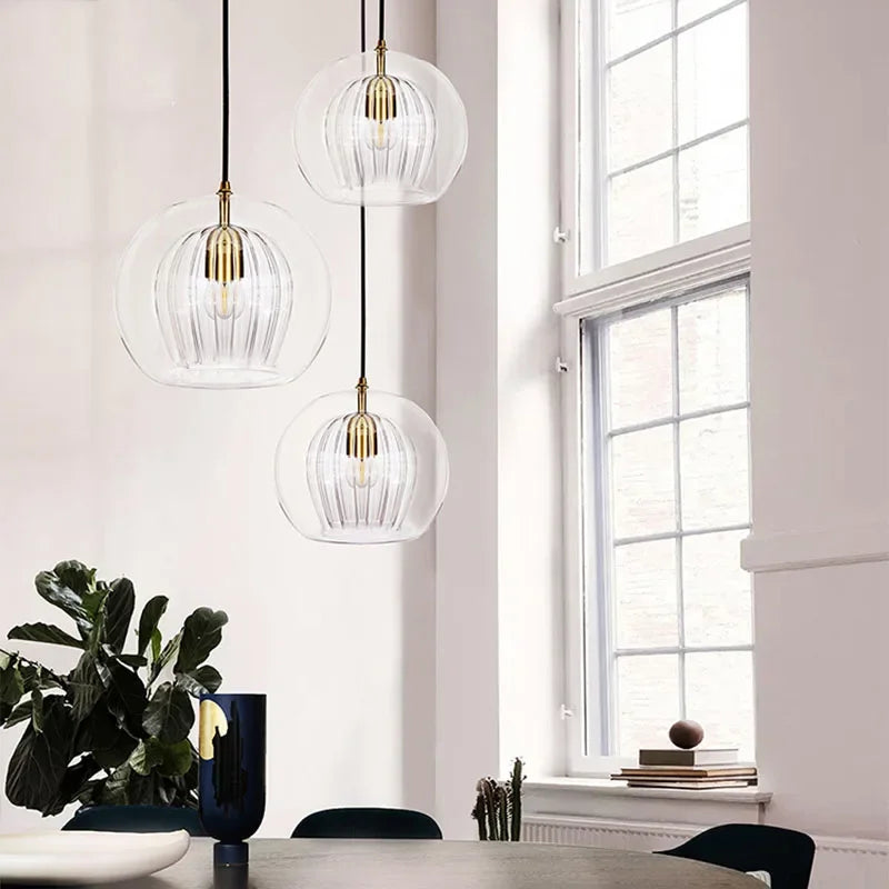 Hängeleuchte | Modern Glas Aluminium Stilvoll Elegant Einzigartig Vielseitig-Luzern Mode
