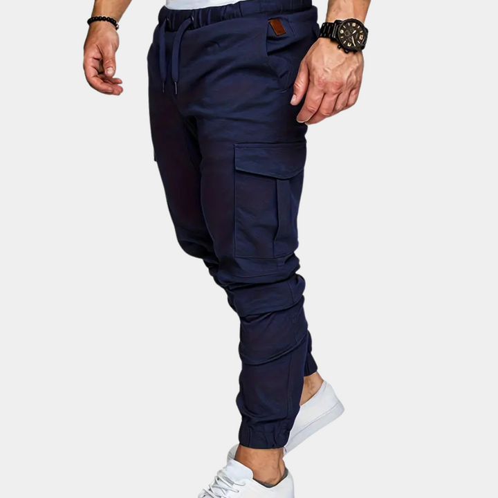 Herren Wintermantel mit Gürtel - Eleganter Wollmantel-Blau-XS-Luzern Mode