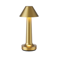 Tischlampe | Dimmbar Stilvoll Vielseitig Langlebig LED Wiederaufladbar-Gold-Kegel-Luzern Mode