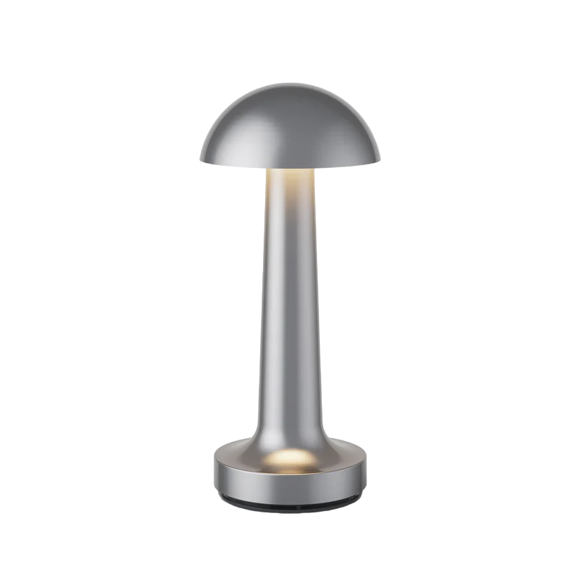 Tischlampe | Dimmbar Stilvoll Vielseitig Langlebig LED Wiederaufladbar-Silber-Rund-Luzern Mode