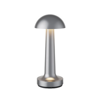 Tischlampe | Dimmbar Stilvoll Vielseitig Langlebig LED Wiederaufladbar-Silber-Rund-Luzern Mode