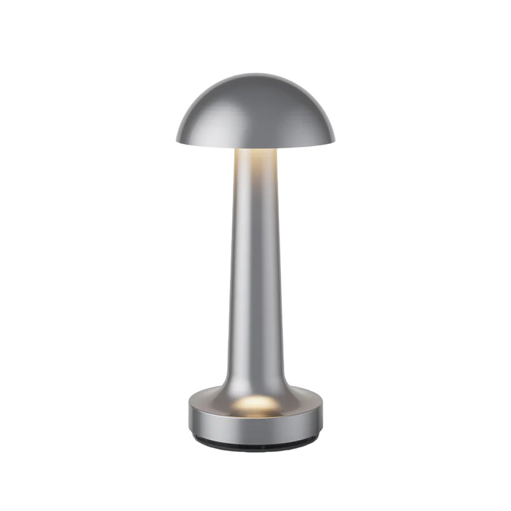 Tischlampe | Dimmbar Stilvoll Vielseitig Langlebig LED Wiederaufladbar-Silber-Rund-Luzern Mode