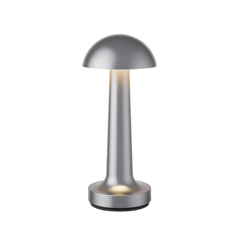 Tischlampe | Dimmbar Stilvoll Vielseitig Langlebig LED Wiederaufladbar-Silber-Rund-Luzern Mode