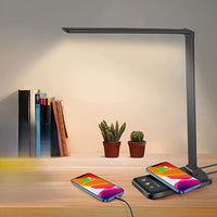 Schreibtischlampe | Modern Einstellbar Langlebig LED Kompakt Stilvoll USB-Dunkelschwarz-Luzern Mode