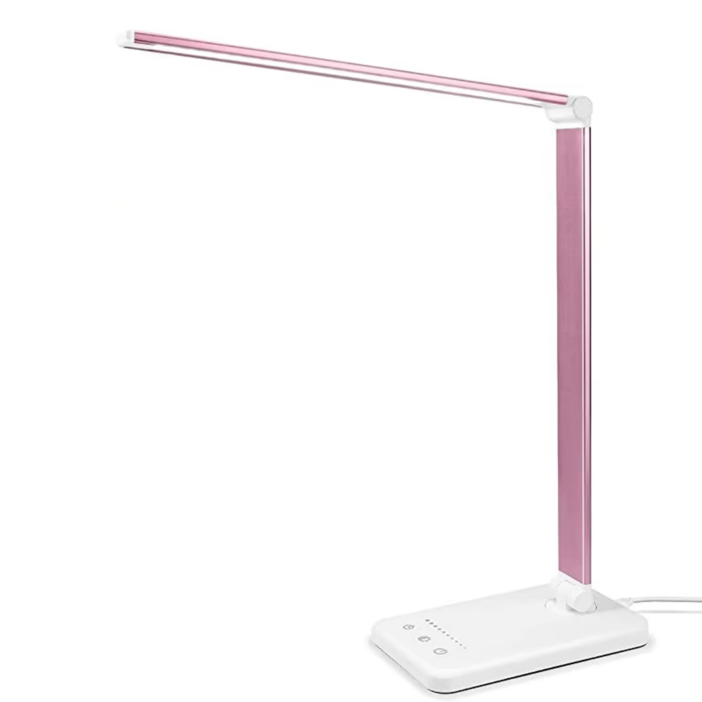 Schreibtischlampe | Modern Einstellbar Langlebig LED Kompakt Stilvoll USB-Rosa-Luzern Mode