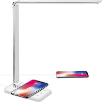 Schreibtischlampe | Modern Einstellbar Langlebig LED Kompakt Stilvoll USB-Silber/Weiß-Luzern Mode