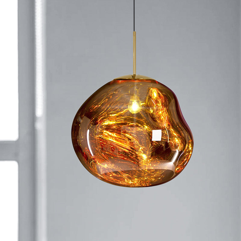 Glas-Deckenleuchte | Modern Stilvoll Atmosphärisch Langlebig Vielseitig-Gold-20 cm-Luzern Mode