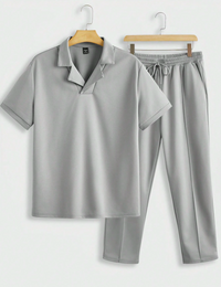 Moderne graue Herren Sommer-Outfit – Nico