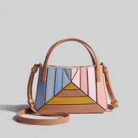 Geometrische Damenhandtasche mit modernem Design kaufen-Blau-Luzern Mode