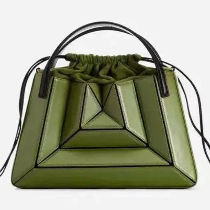 Geometrische Damenhandtasche mit modernem Design kaufen-Grün-Luzern Mode